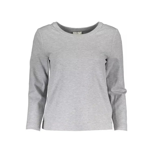 Gant Chic Gray Side-Zip Sweatshirt with Elastane Blend Gant