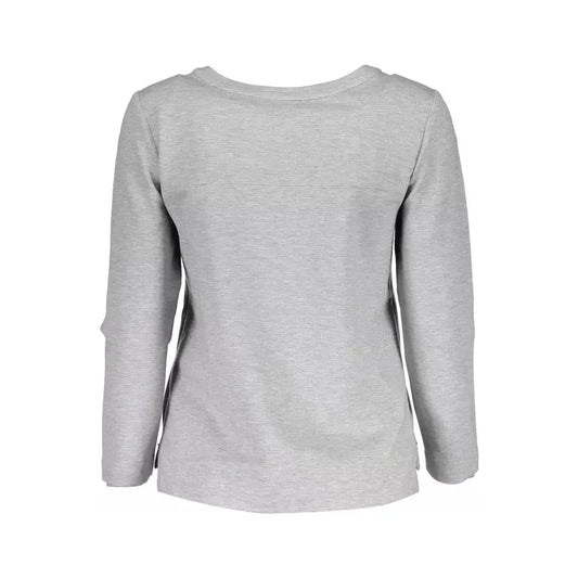 Gant Chic Gray Side-Zip Sweatshirt with Elastane Blend Gant