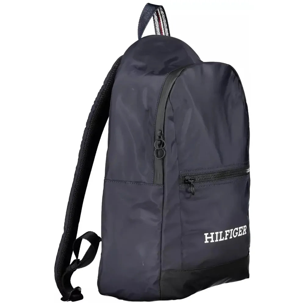 Tommy Hilfiger Sleek Blue Backpack with Laptop Compartment Tommy Hilfiger