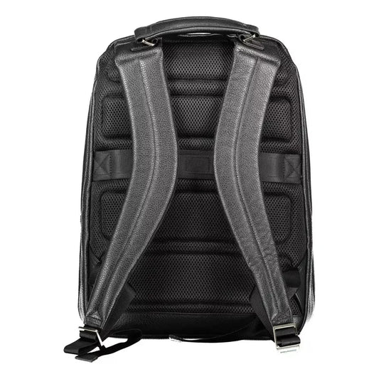 Piquadro Black Leather Men Backpack Piquadro