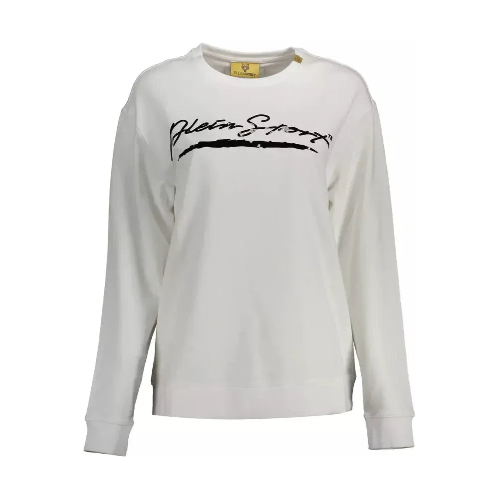 Plein Sport Elegant Long-Sleeved Sweatshirt with Logo Appliqué Plein Sport