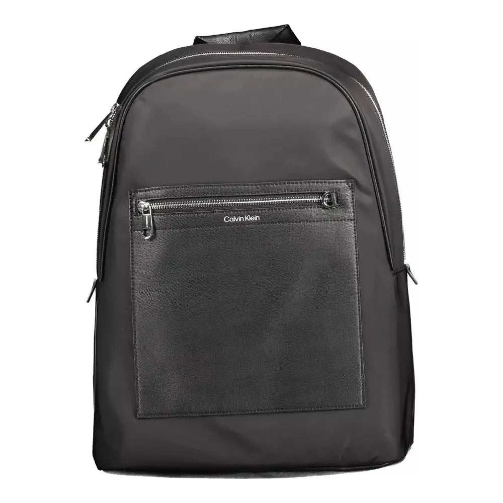 Calvin Klein Sleek Black Designer Backpack with Laptop Pocket Calvin Klein