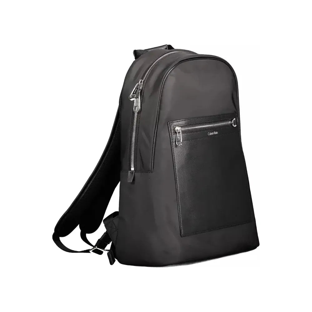 Calvin Klein Sleek Black Designer Backpack with Laptop Pocket Calvin Klein