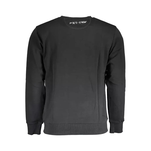 La Martina Black Cotton Men Sweater La Martina