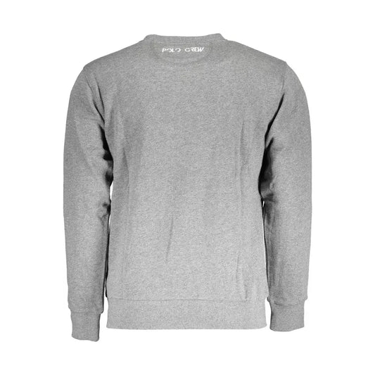 La Martina Gray Cotton Men Sweater La Martina