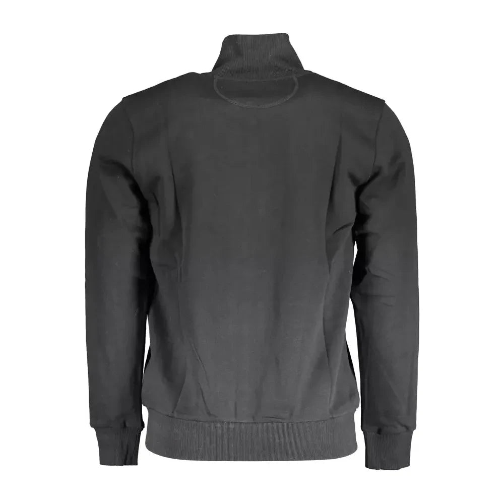 La Martina Black Cotton Men Sweater