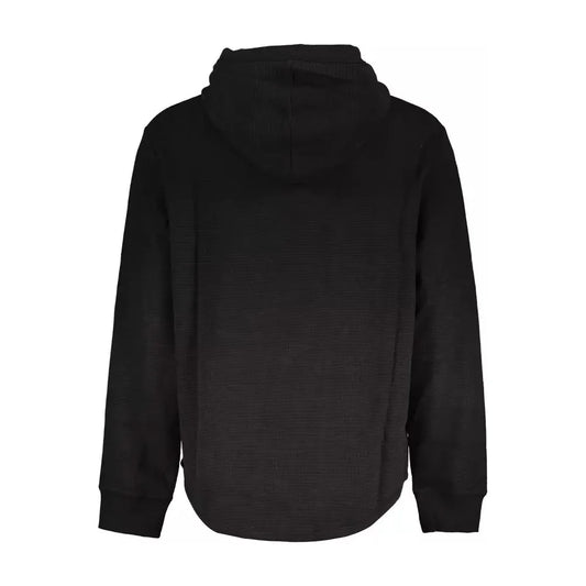 Calvin Klein Sleek Black Cotton-Blend Hooded Sweatshirt Calvin Klein