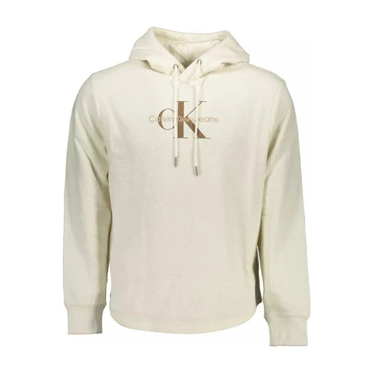 Calvin Klein Elegant White Hooded Sweater Calvin Klein