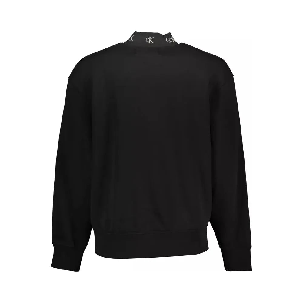 Calvin Klein Chic Black Embroidered Logo Sweatshirt Calvin Klein