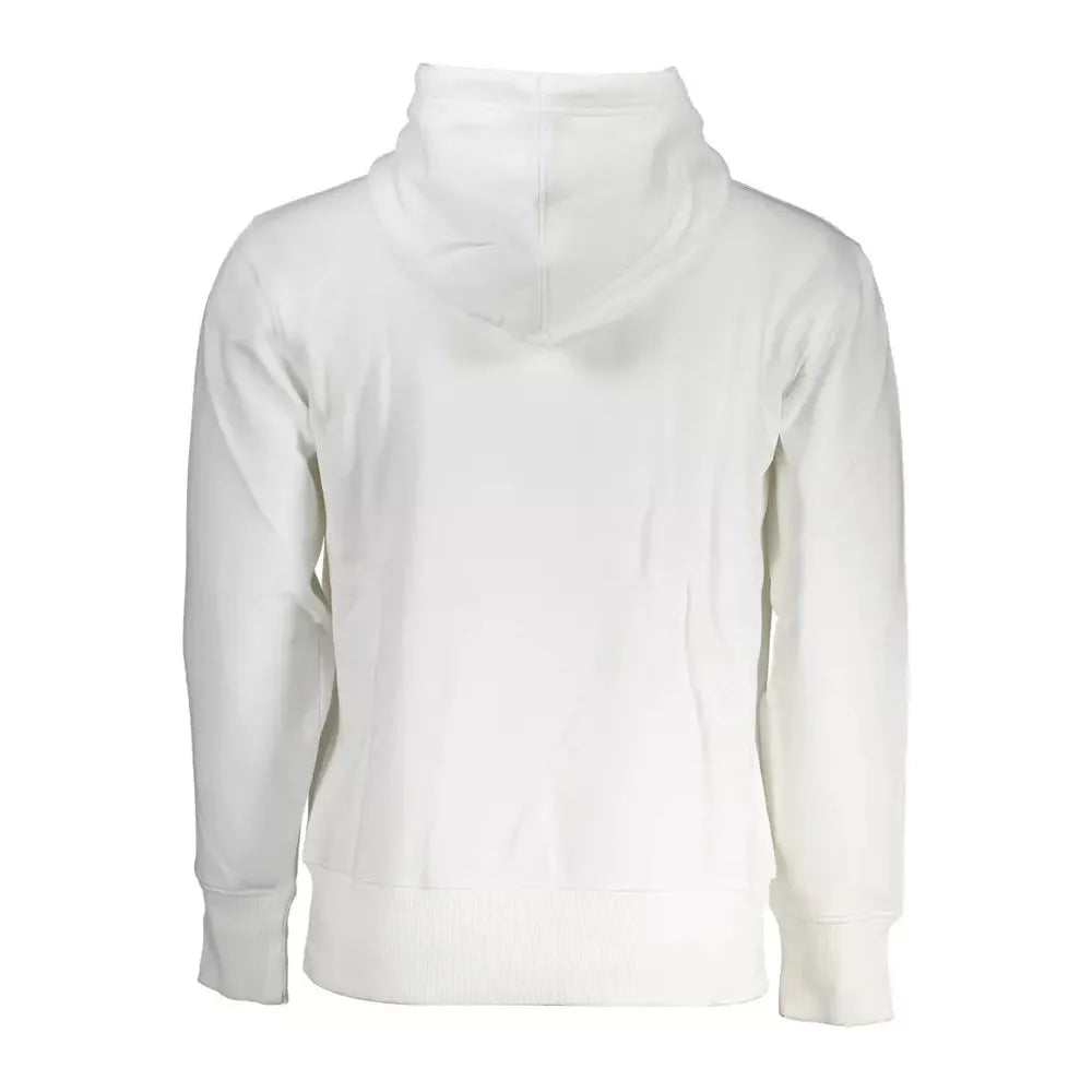 Calvin Klein Chic White Fleece Hooded Sweatshirt Calvin Klein