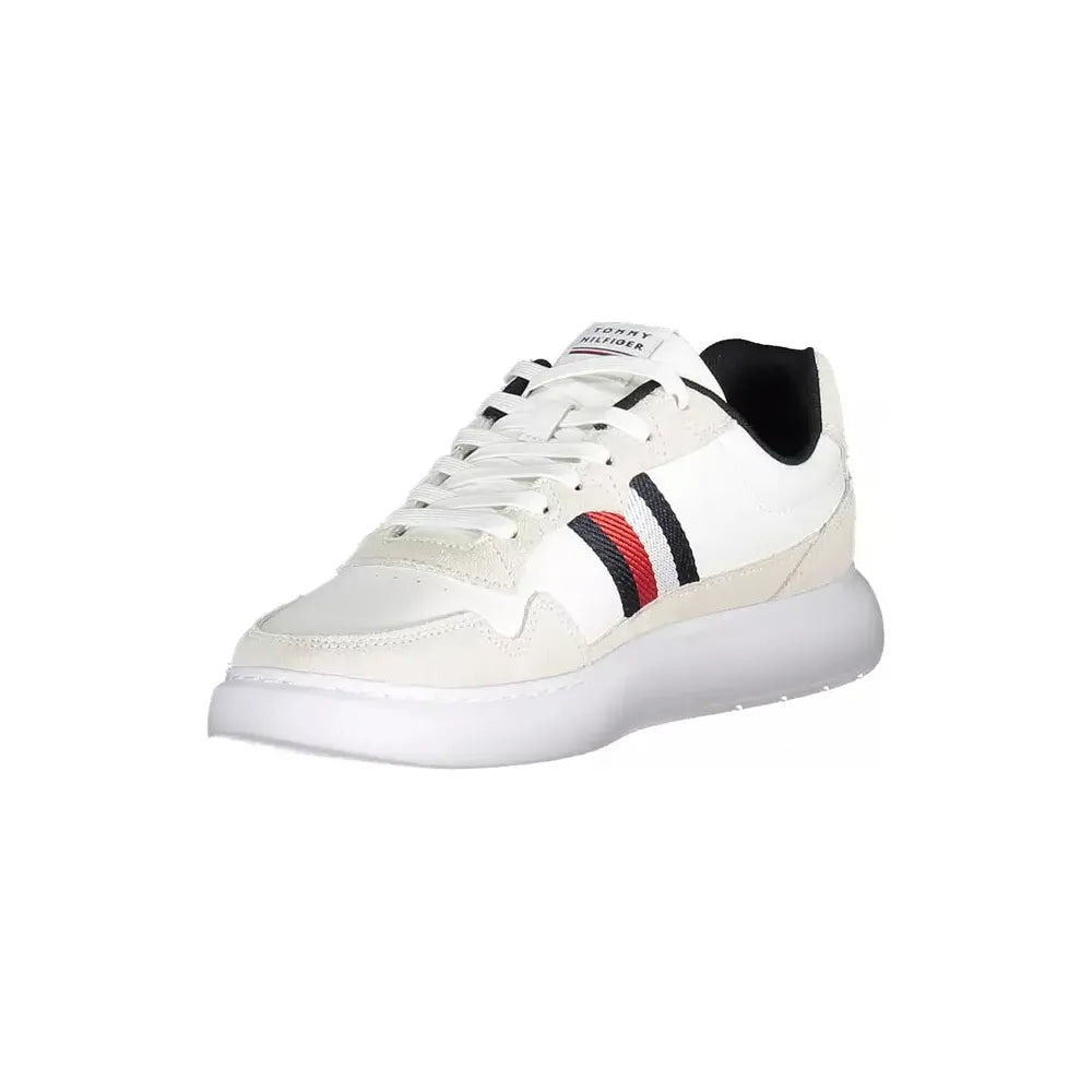 Tommy Hilfiger Sleek White Sneakers with Contrasting Accents Tommy Hilfiger