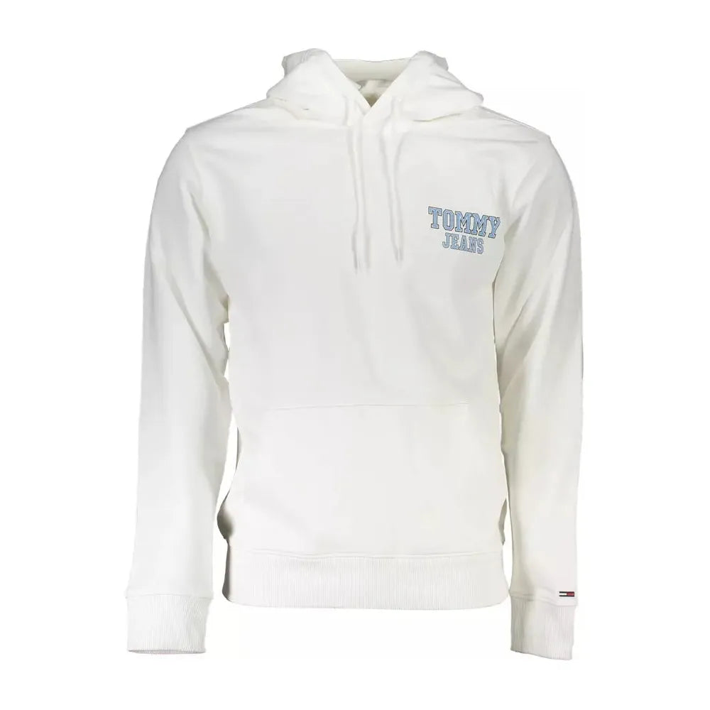 Tommy Hilfiger Chic White Hooded Sweatshirt with Statement Logo Tommy Hilfiger