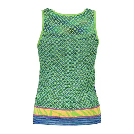 Desigual Chic Contrasting Green Tank Top Desigual