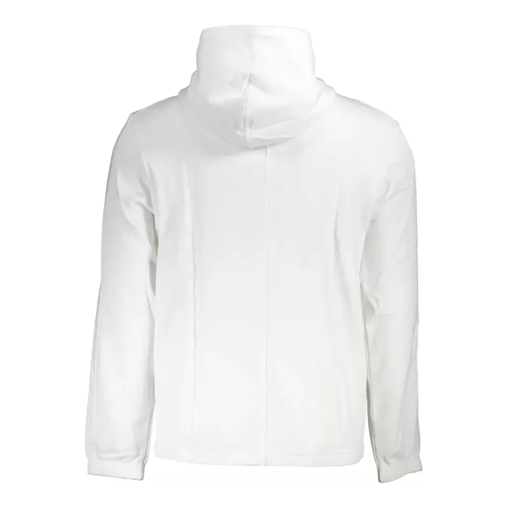 Calvin Klein Elegant White Hooded Sweater with Print Calvin Klein