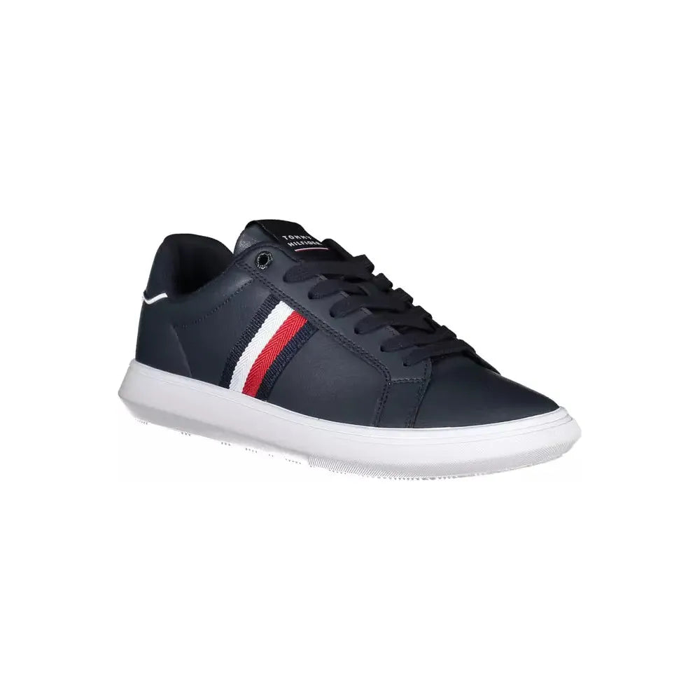 Tommy Hilfiger Bold Blue Lace-Up Sneakers with Contrast Accents Tommy Hilfiger