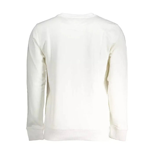 Tommy Hilfiger Elegant White Long-Sleeved Cotton Sweater Tommy Hilfiger