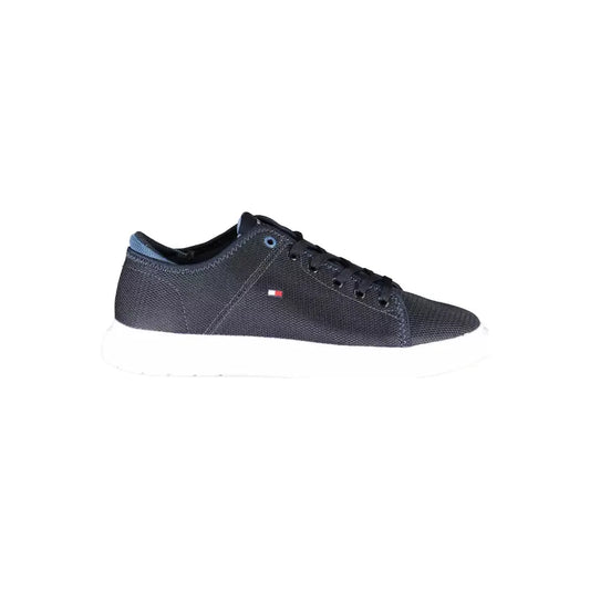 Tommy Hilfiger Chic Blue Lace-Up Sneakers with Logo Detail Tommy Hilfiger