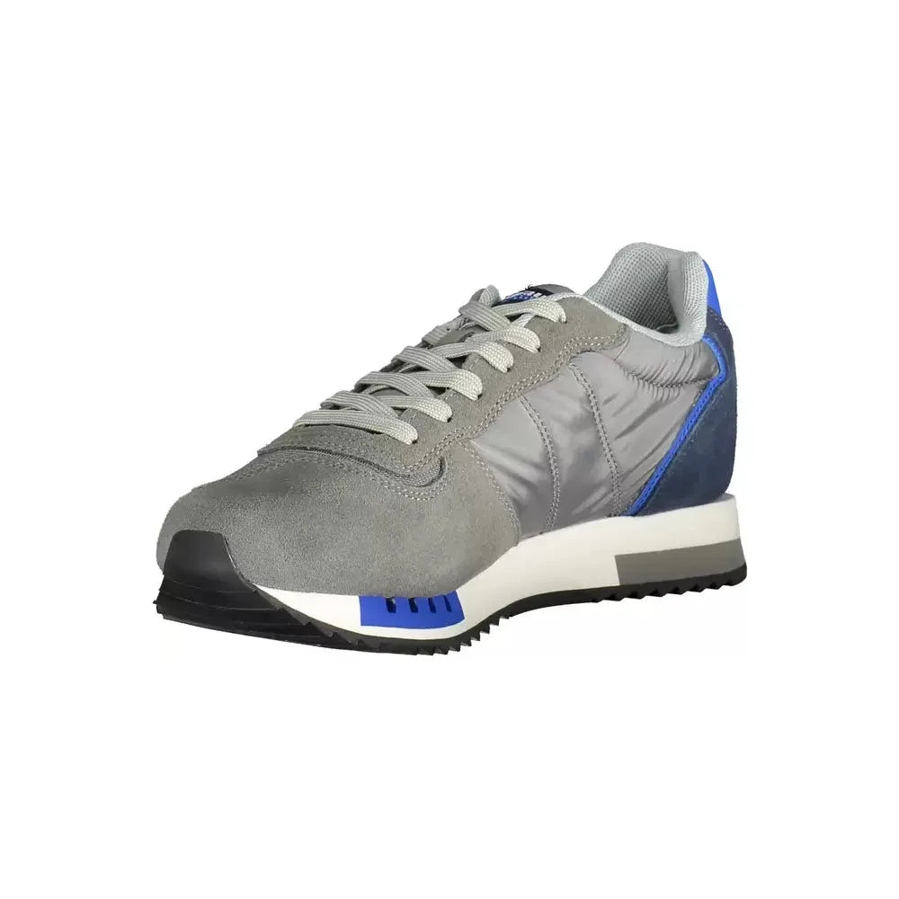 Blauer Elegant Gray Sports Sneakers with Contrasting Accents Blauer