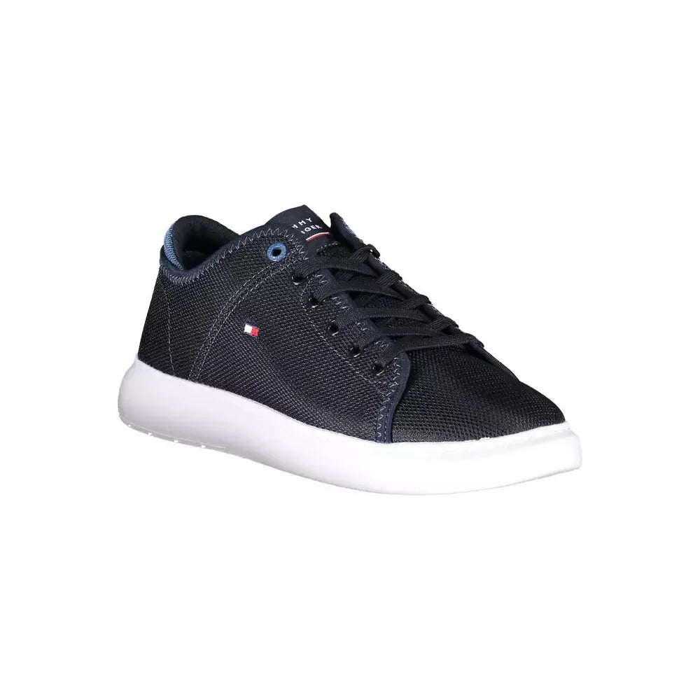 Tommy Hilfiger Chic Blue Lace-Up Sneakers with Logo Detail Tommy Hilfiger