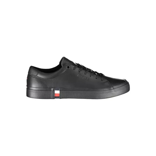 Tommy Hilfiger Sleek Black Eco-Friendly Sneakers Tommy Hilfiger