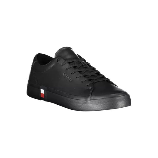 Tommy Hilfiger Sleek Black Eco-Friendly Sneakers Tommy Hilfiger