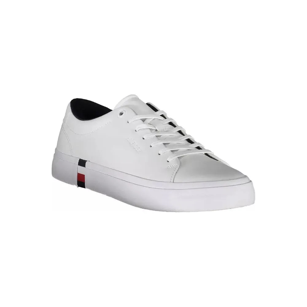 Tommy Hilfiger Eco-Chic White Sneakers with Contrasting Accents Tommy Hilfiger