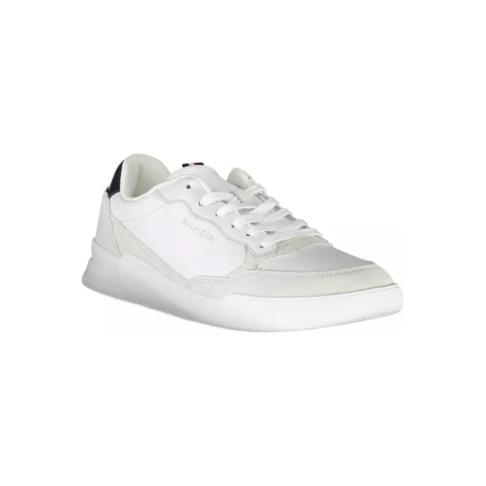 Tommy Hilfiger Eco-Conscious White Sneakers with Logo Accent Tommy Hilfiger