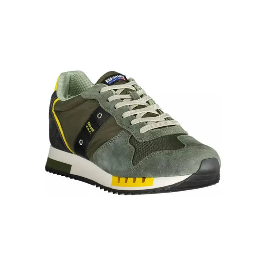 Blauer Green Lace-Up Sports Sneaker with Logo Blauer