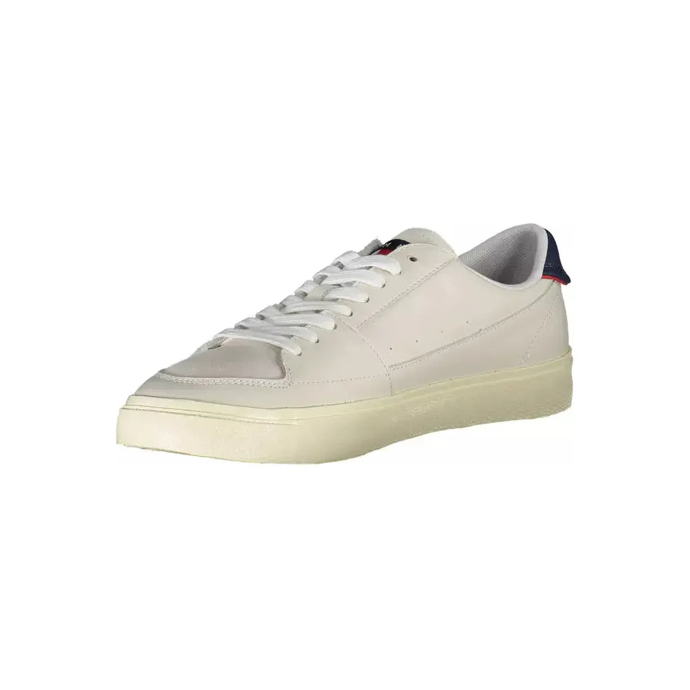 Tommy Hilfiger Eco-Conscious White Sneakers with Logo Detail Tommy Hilfiger