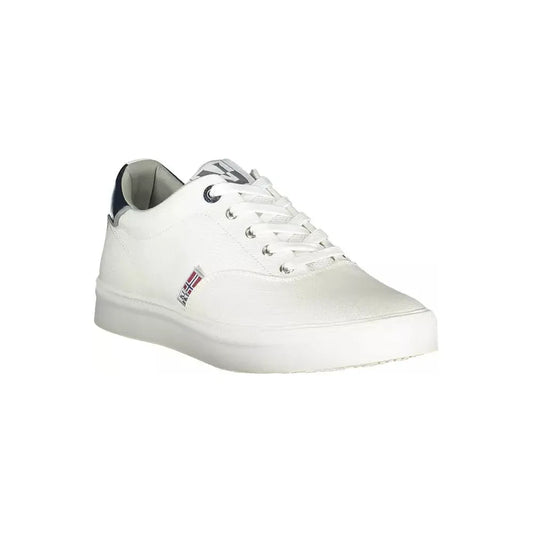 Napapijri Sleek White Sneakers with Contrasting Accents Napapijri