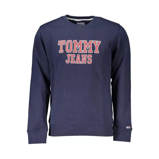 Tommy Hilfiger Cozy Blue Cotton Crewneck Sweater Tommy Hilfiger