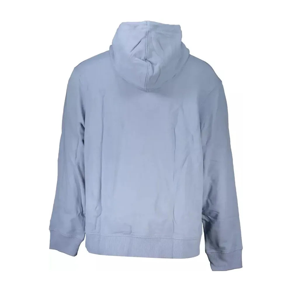 Calvin Klein Light Blue Cotton Hooded Sweatshirt Calvin Klein