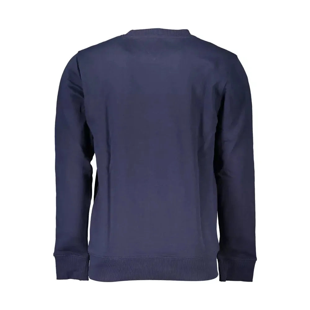 Tommy Hilfiger Cozy Blue Cotton Crewneck Sweater Tommy Hilfiger