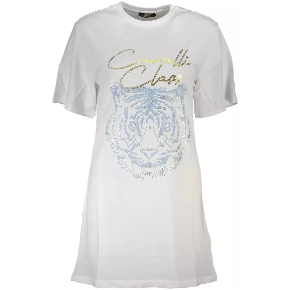 Cavalli Class White Cotton Women T-Shirt