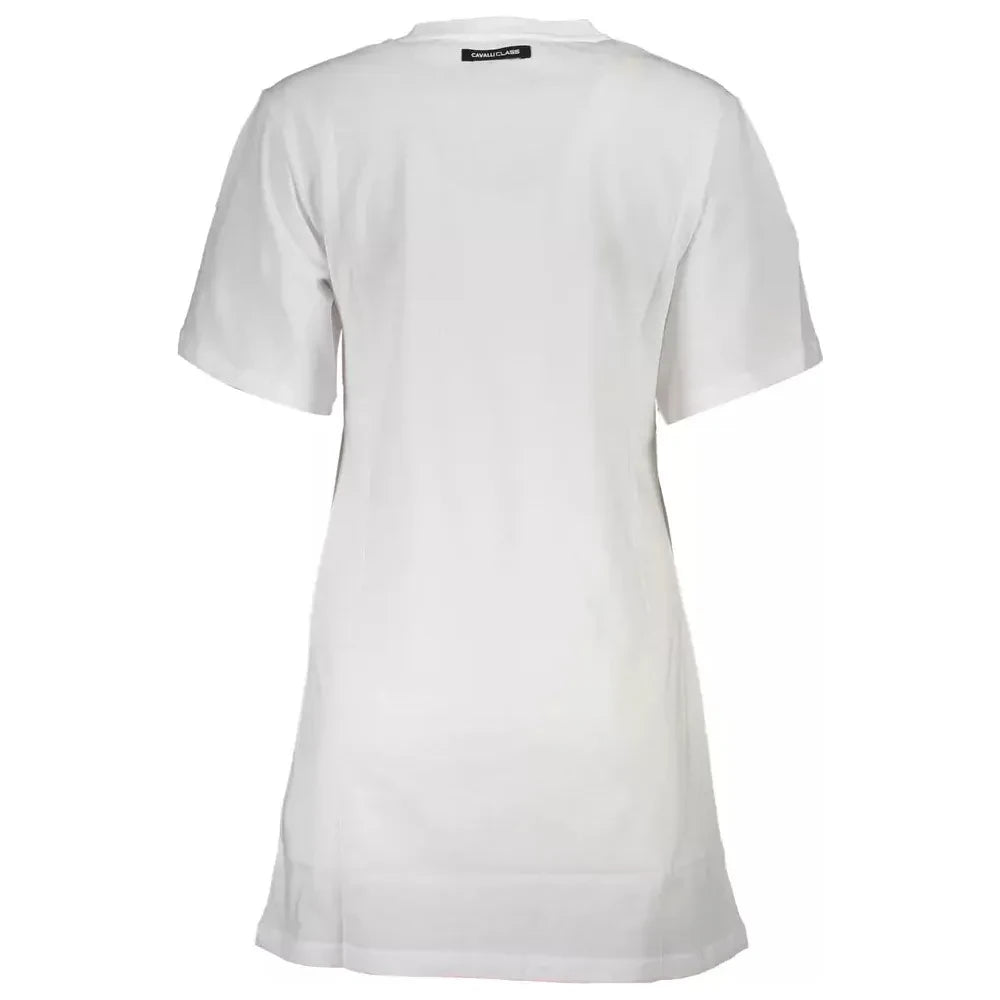 Cavalli Class White Cotton Women T-Shirt