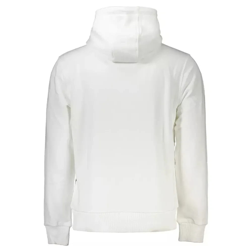 Cavalli Class Elegant White Hooded Sweatshirt Cavalli Class