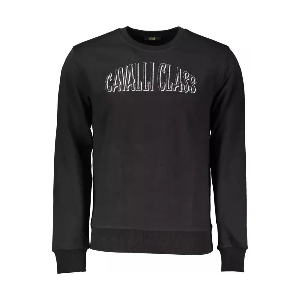 Cavalli Class Black Cotton Men Sweater