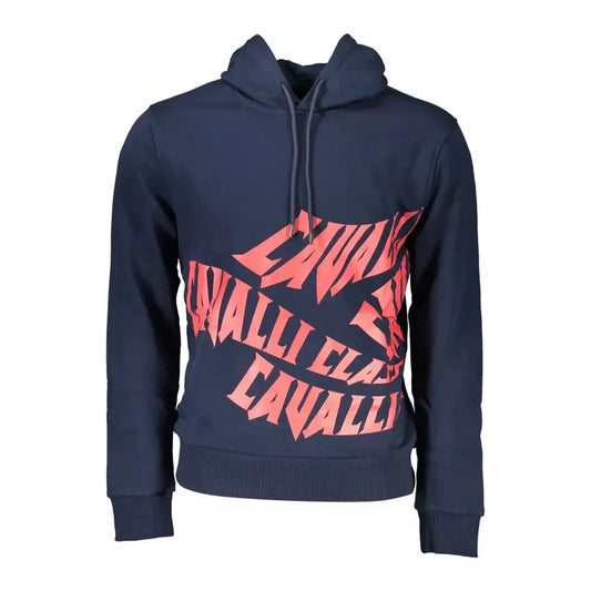 Cavalli Class Chic Blue Hooded Sweatshirt Cavalli Class