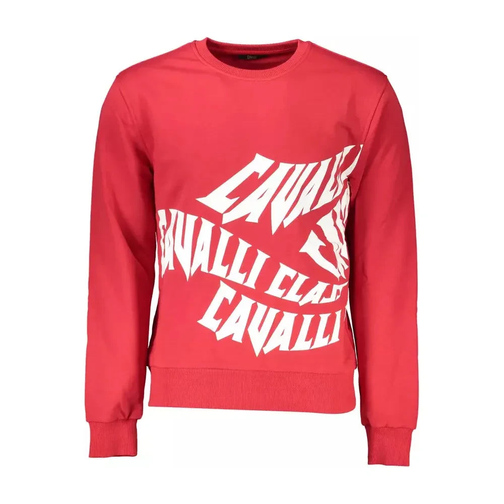 Cavalli Class Elegant Pink Round Neck Sweater Cavalli Class