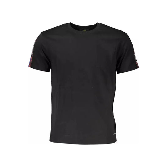 Cavalli Class Black Cotton Men T-Shirt Cavalli Class