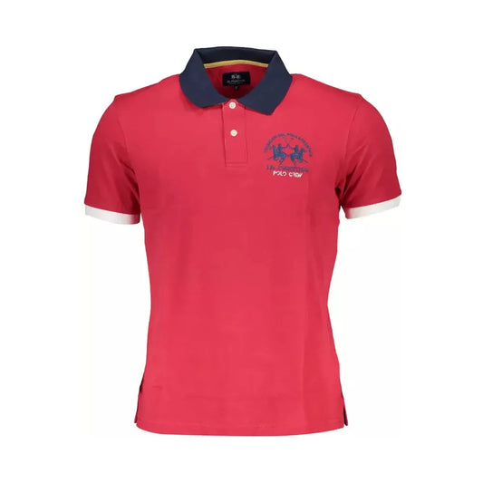 La Martina Elegant Pink Cotton Polo Shirt La Martina