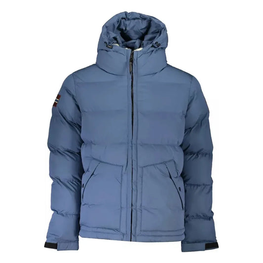 Napapijri Sleek Blue Recycled Material Jacket Napapijri