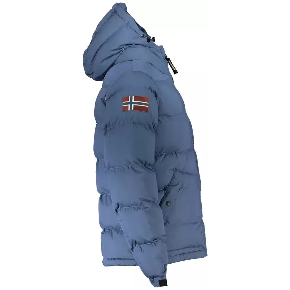 Napapijri Sleek Blue Recycled Material Jacket Napapijri