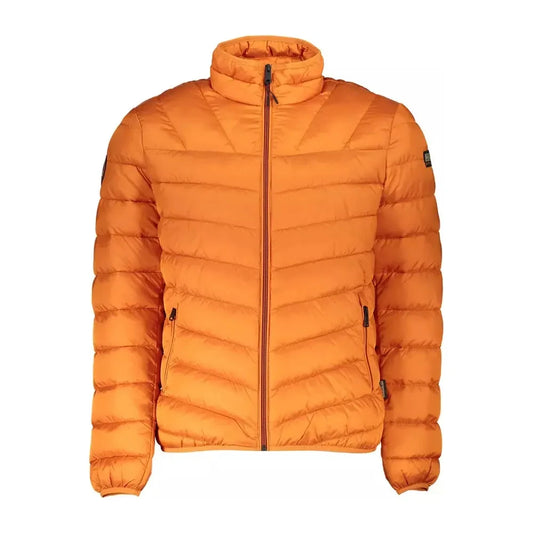 Napapijri Chic Orange Polyamide Jacket with Pockets Napapijri