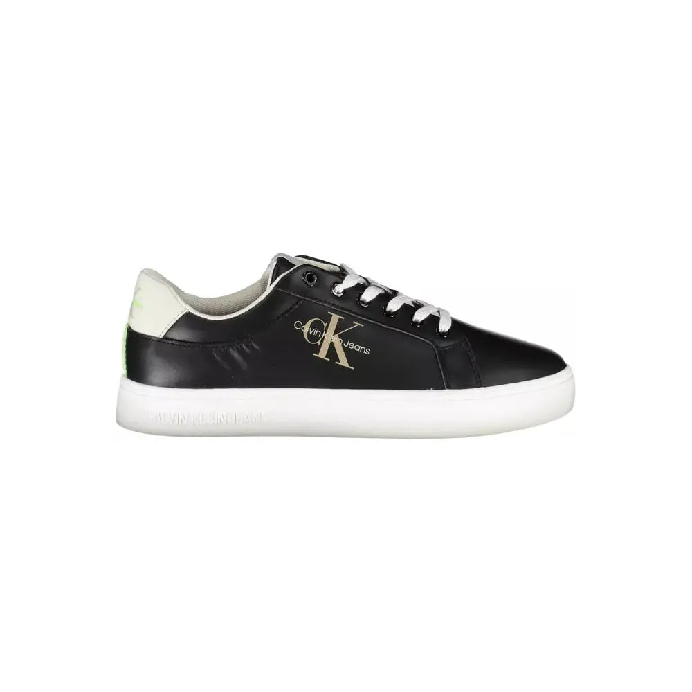 Calvin Klein Sleek Recycled Sports Sneakers in Jet Black Calvin Klein