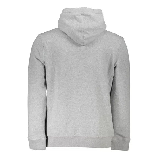 Napapijri Chic Gray Half-Zip Hooded Sweatshirt Napapijri