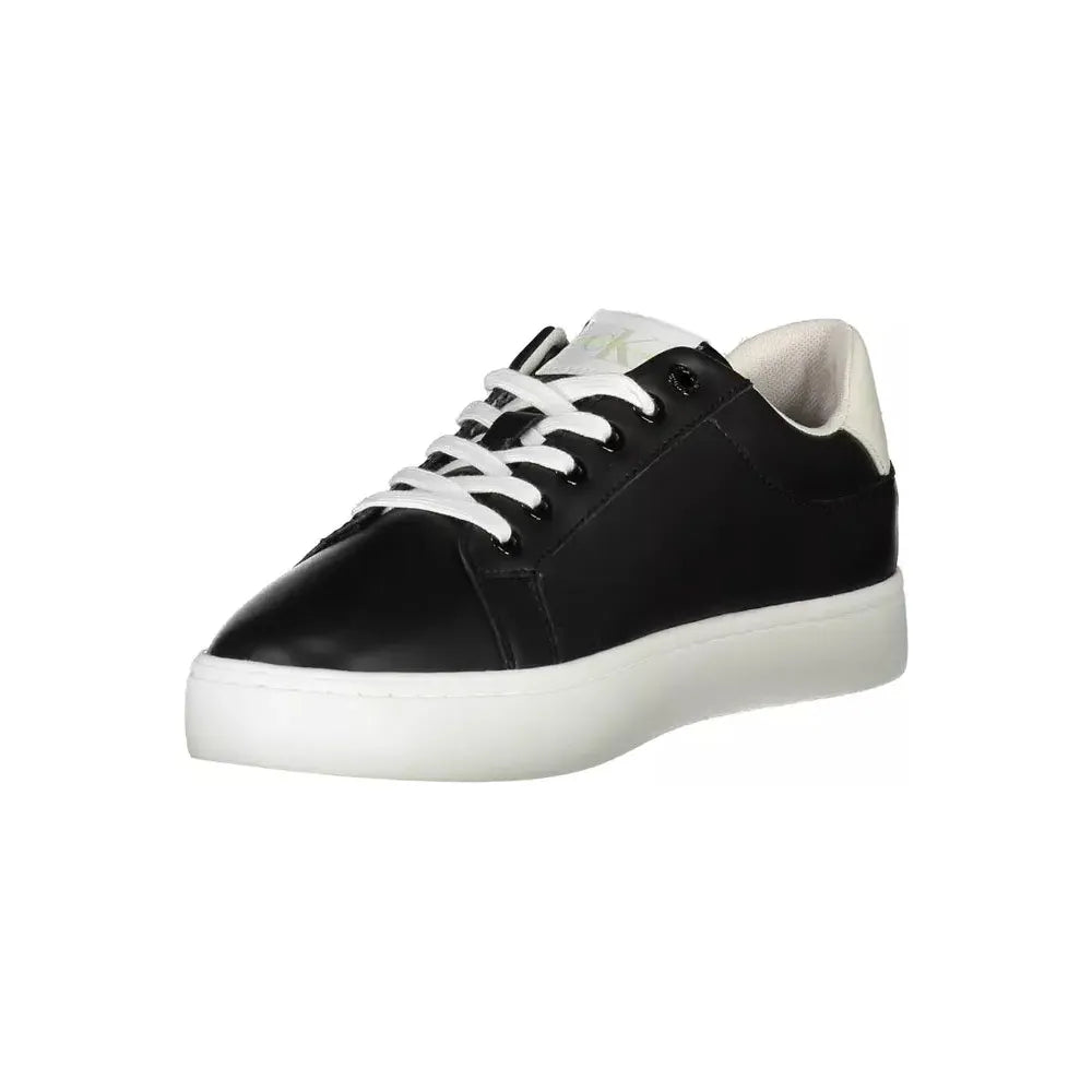 Calvin Klein Sleek Recycled Sports Sneakers in Jet Black Calvin Klein