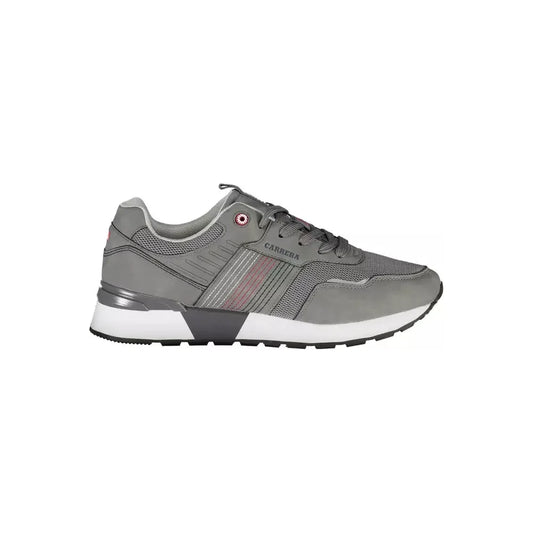 Carrera Sleek Gray Sneakers with Eco-Leather Accents Carrera