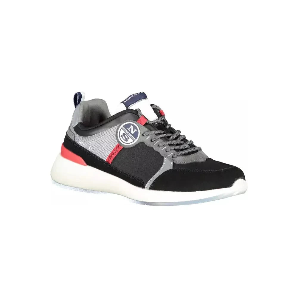 North Sails Sleek Black Sporty Sneakers with Contrasting Details North Sails