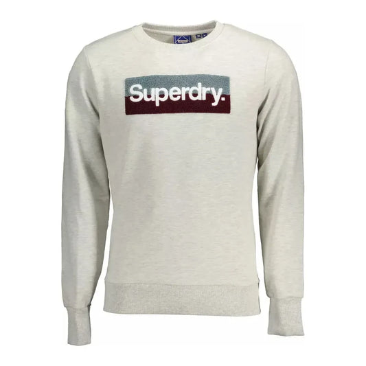 Superdry Chic Gray Embroidered Sweatshirt Superdry